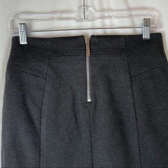 Michael Kors Charcoal Zippered Pencil Academia OfficeCore Skirt NWOT Size 2 - Picture 4 of 9